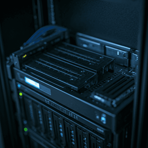 GPU server racks in a data center